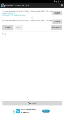 MP3 Video Converter android App screenshot 0